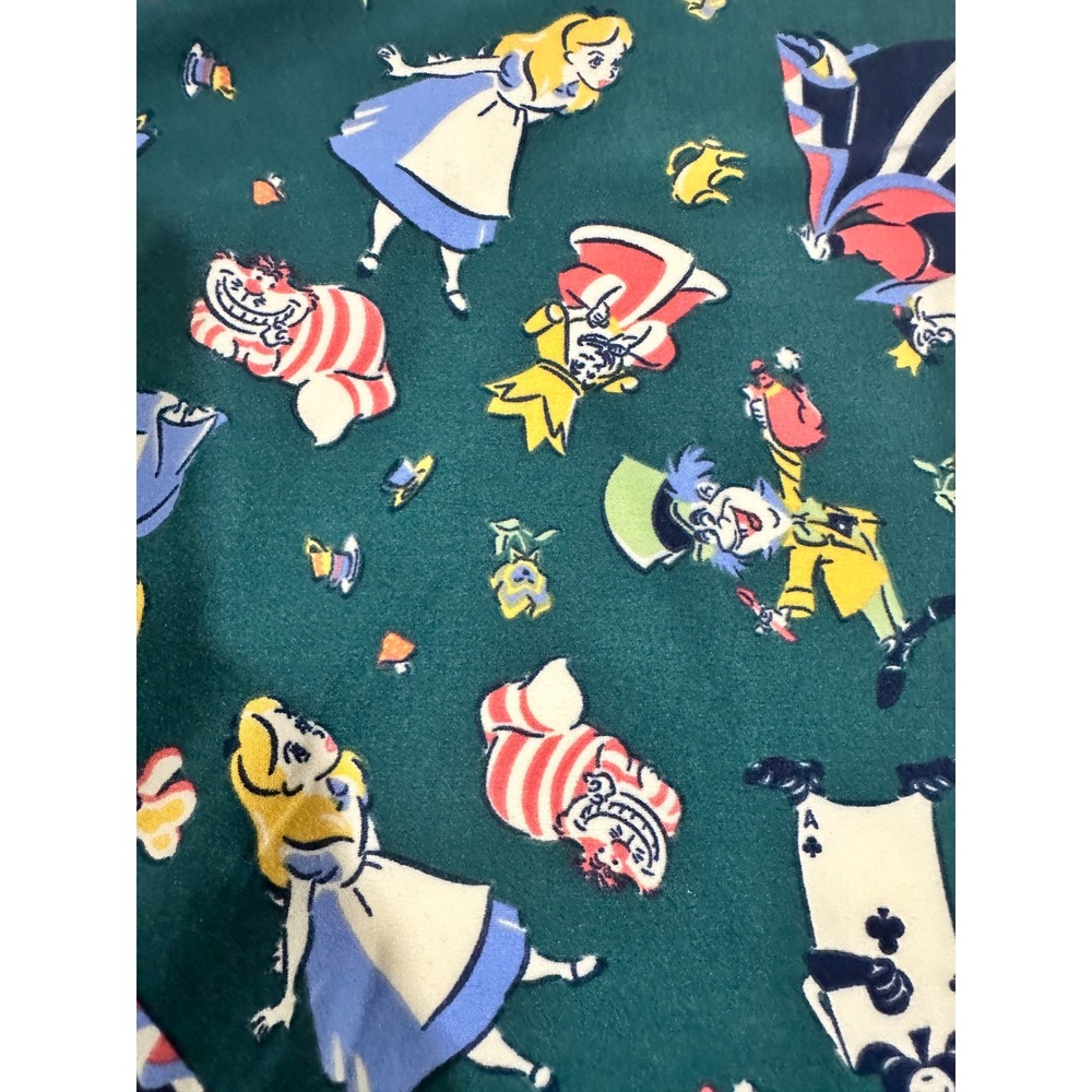 LuLaRoe Alice in Wonderland Disney Leggings Green TC2 Mad Hatter Cheshire Cat - Picture 2 of 4